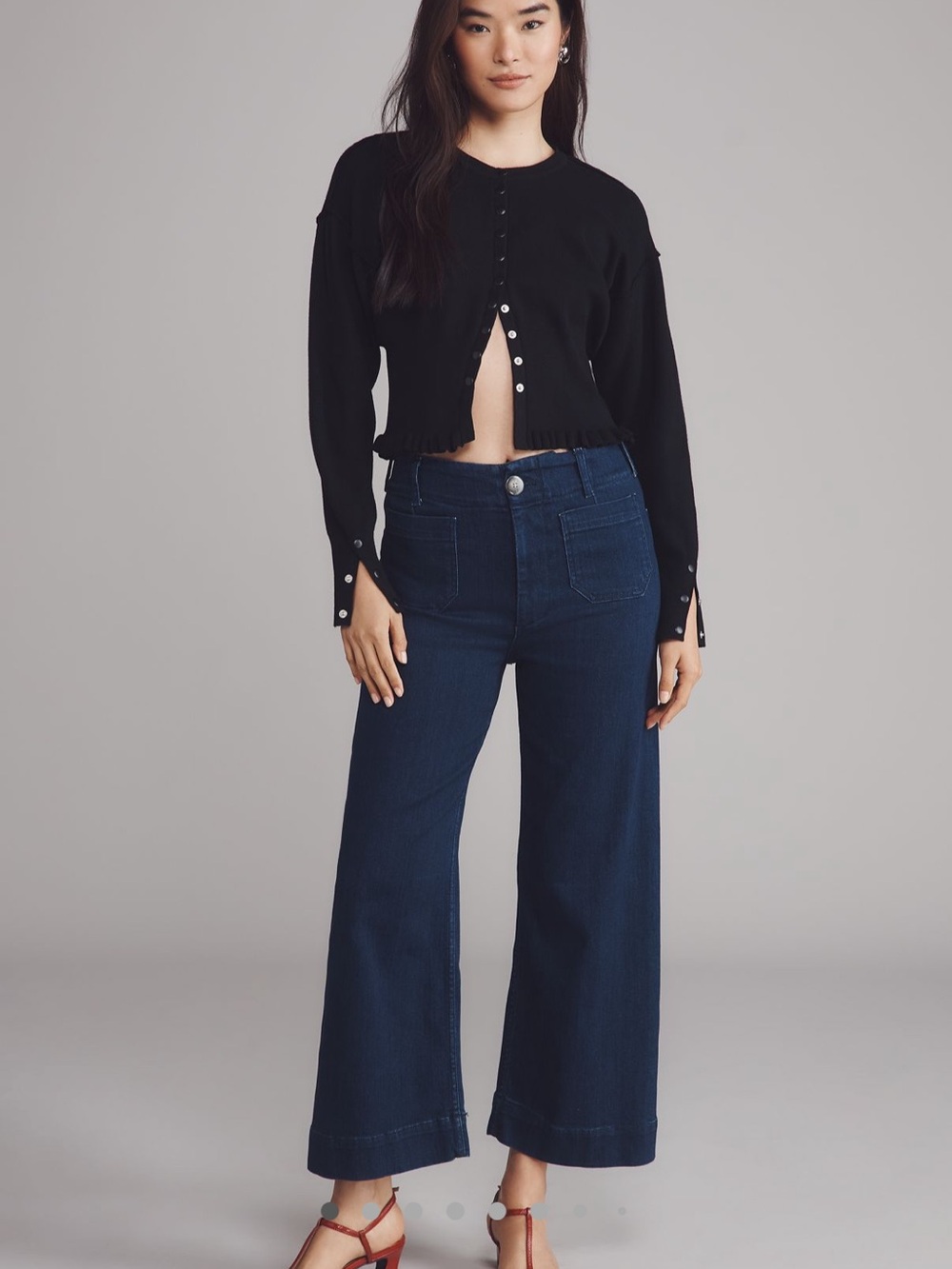 NWOT Anthropologie Collette High-Rise Wide Leg Jeans size 27